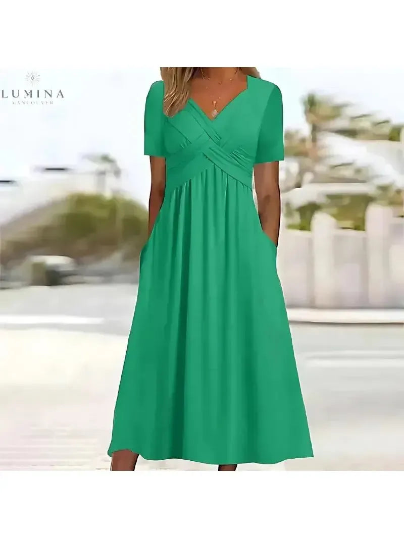Leila - Elegant Dress with Tummy Coverage
