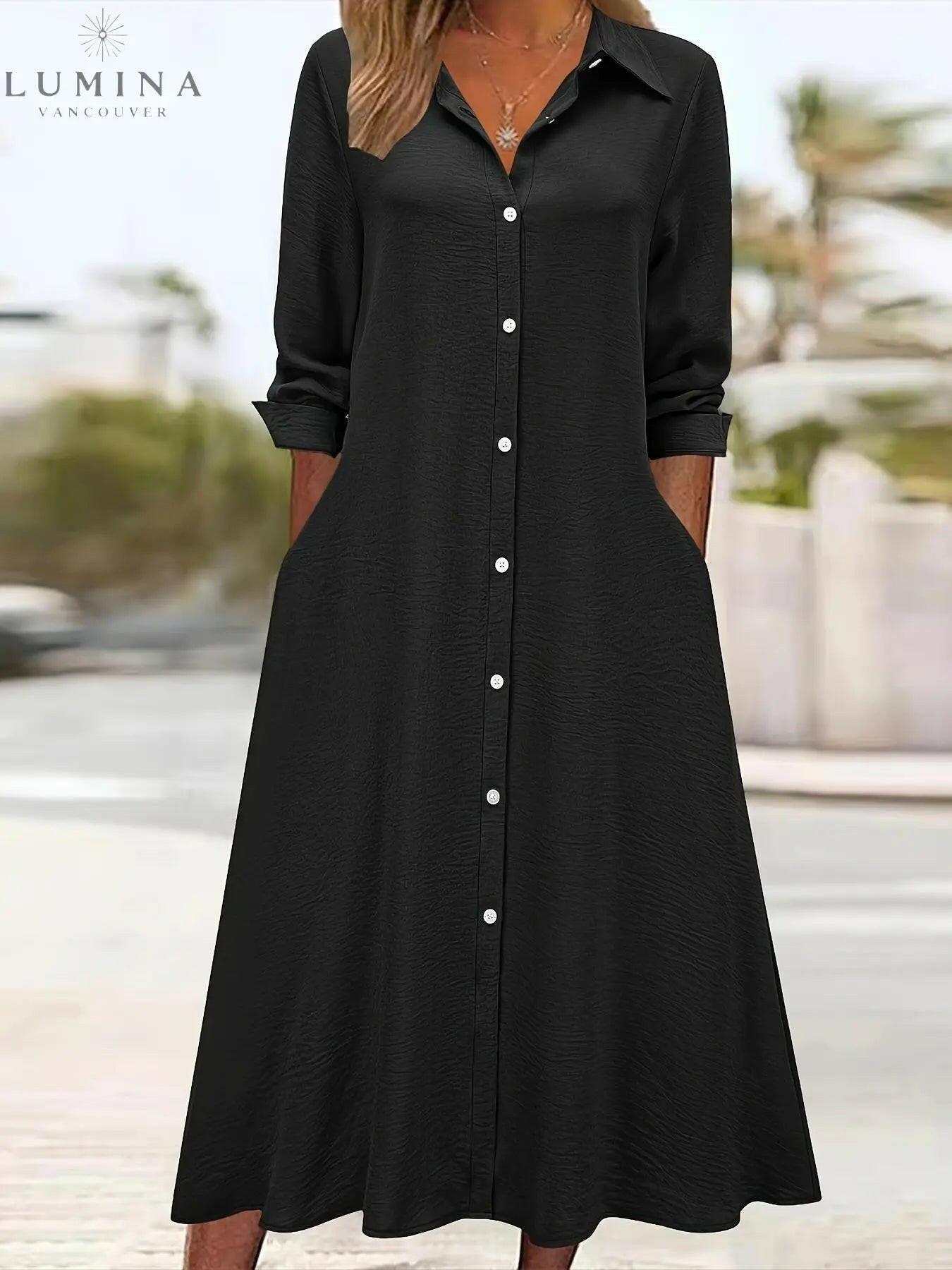 Charlotte - Button Front Shirt Dress