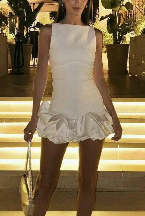 Lily - Stylish Sweet Ruffled Mini Dress