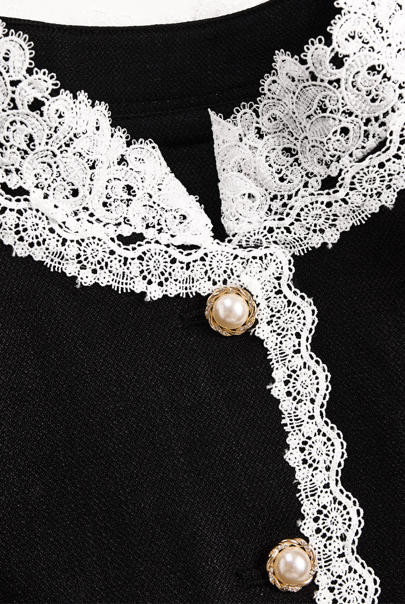 Elena | Blazer with Contrast Lace Trim - Lumina Vancouver - Lumina Vancouver