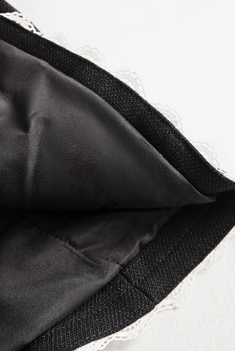 Luna | Pearl Button Blazer Lace Trim - Lumina Vancouver - Lumina Vancouver