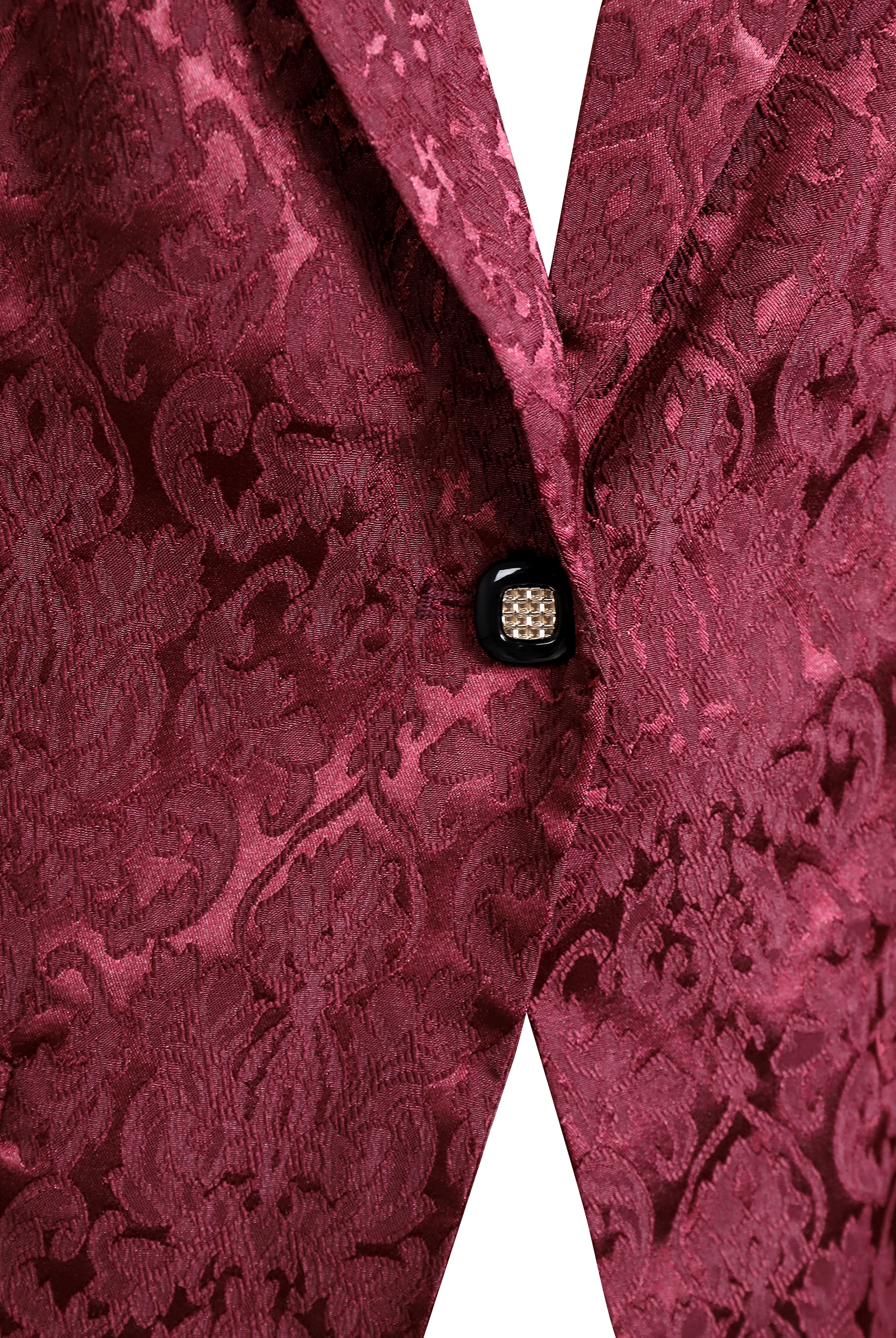 Luna | Burgundy Jacquard Satin Blazer - Lumina Vancouver - Lumina Vancouver