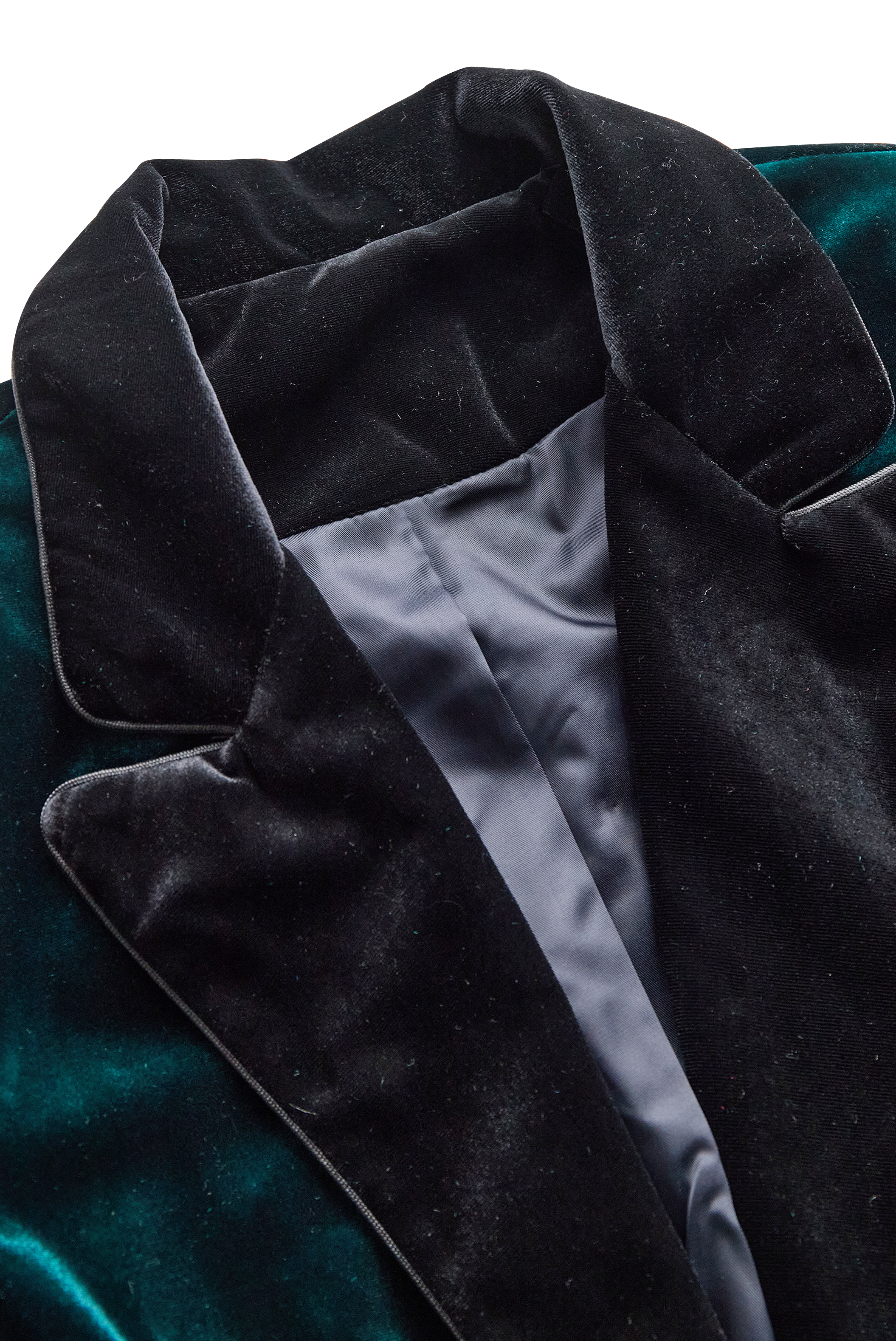 Emerald | Blazer with Satin Lapels and Rose Embroidery - Lumina Vancouver - Lumina Vancouver