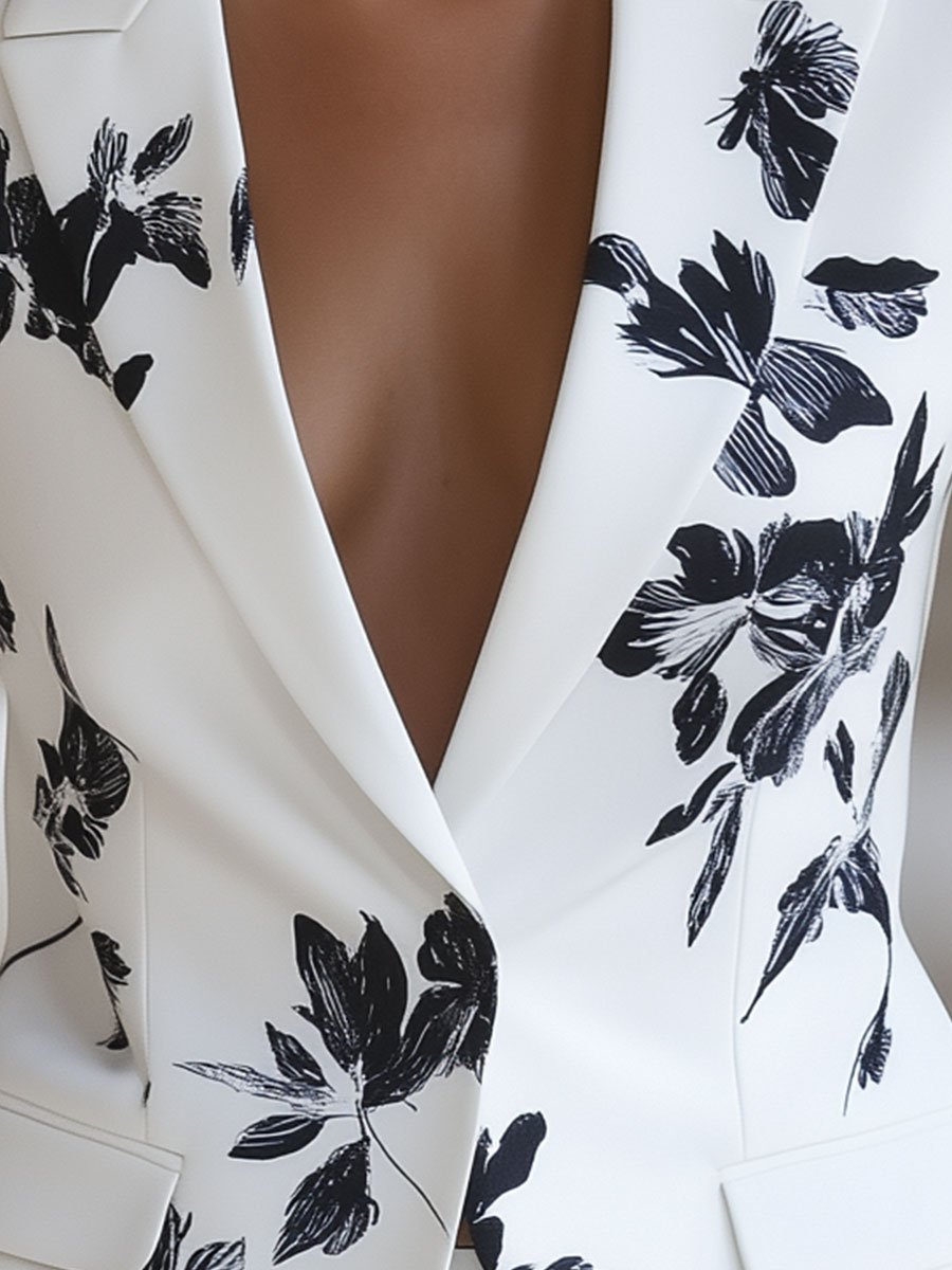 Isabelle | Floral Printed Blazer - Lumina Vancouver - Lumina Vancouver