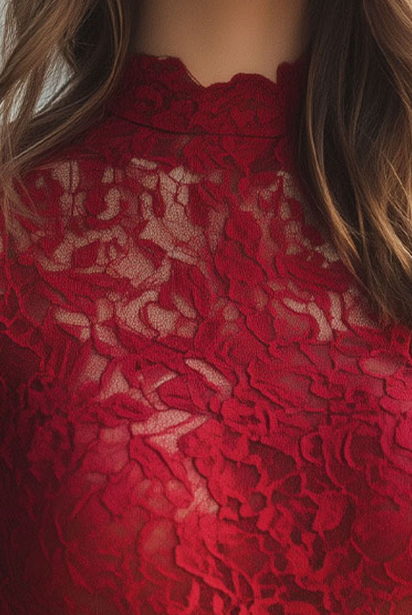 Isabelle | Floral Lace High Neck Blouse - Lumina Vancouver - Lumina Vancouver