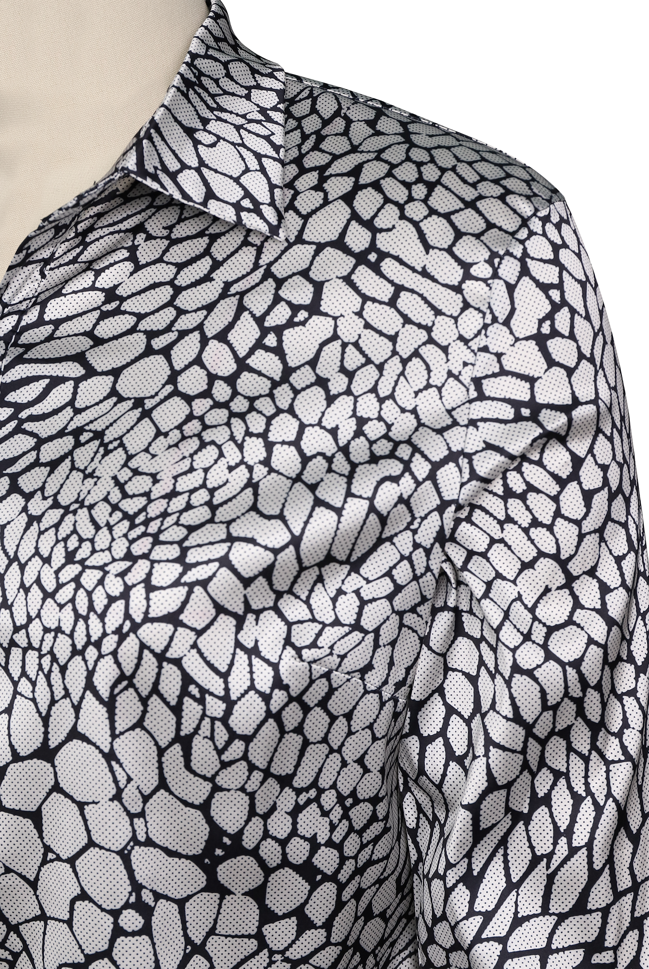 Luna | Satin Snake Printed Blouse - Lumina Vancouver - Lumina Vancouver