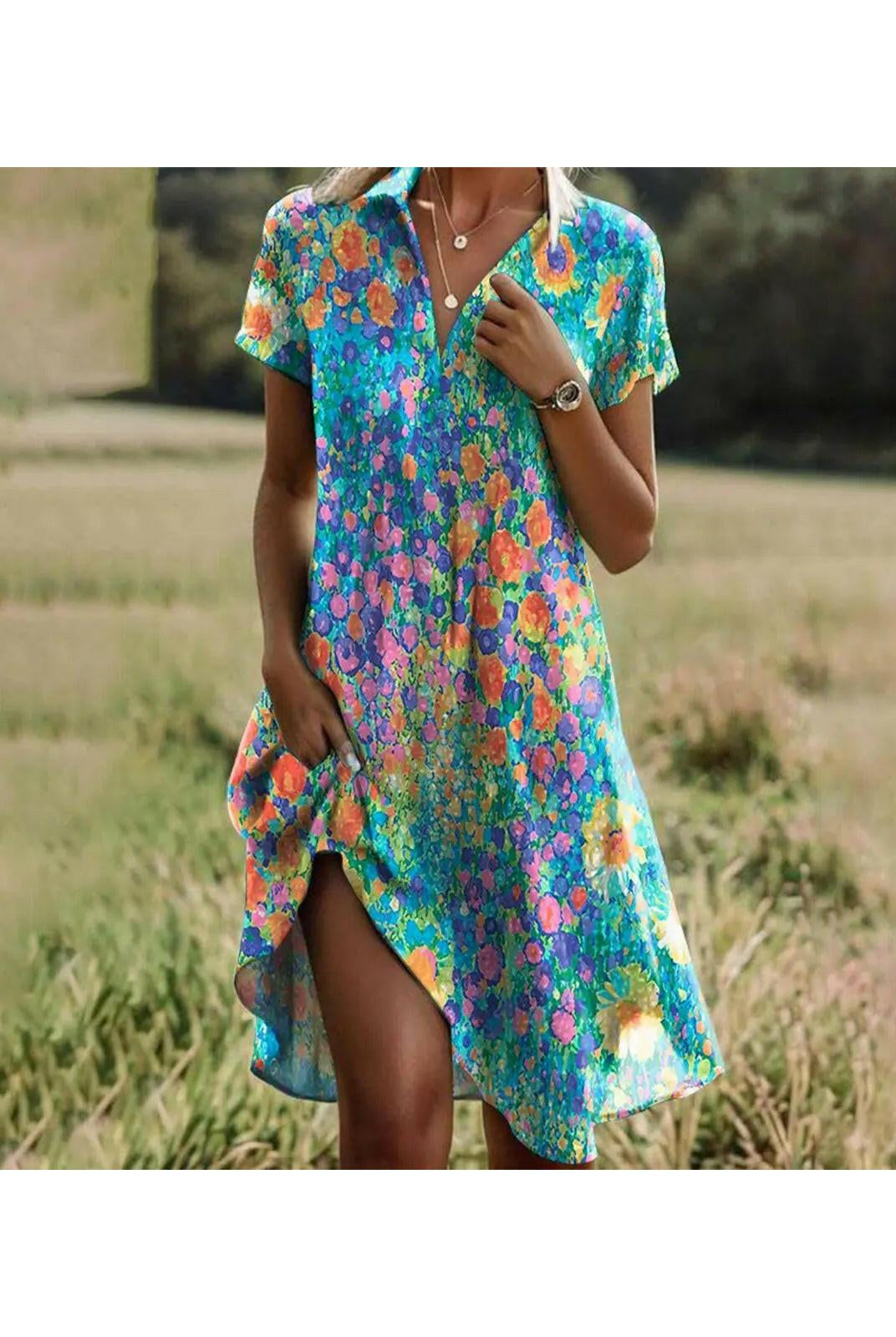Jane | Stylish Elegant Multi-Color Dress