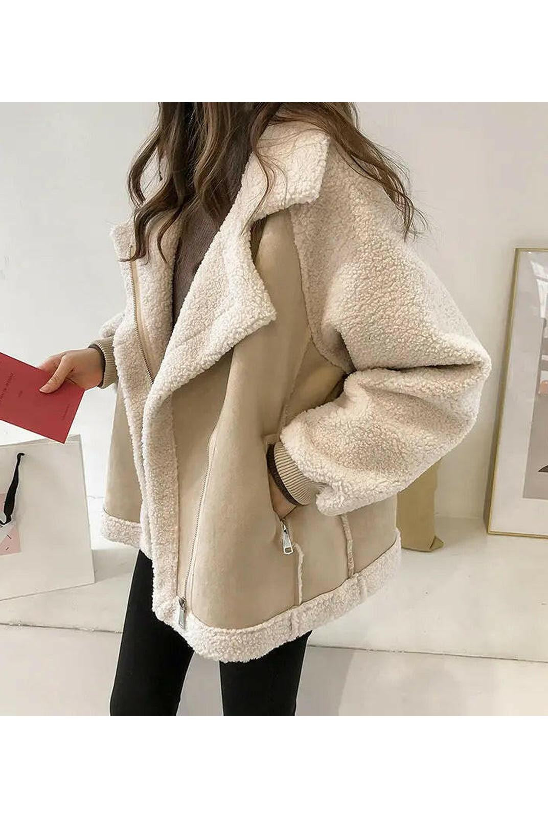 Erin ™ | Stylish Faux Shearling Zip-Up Jacket