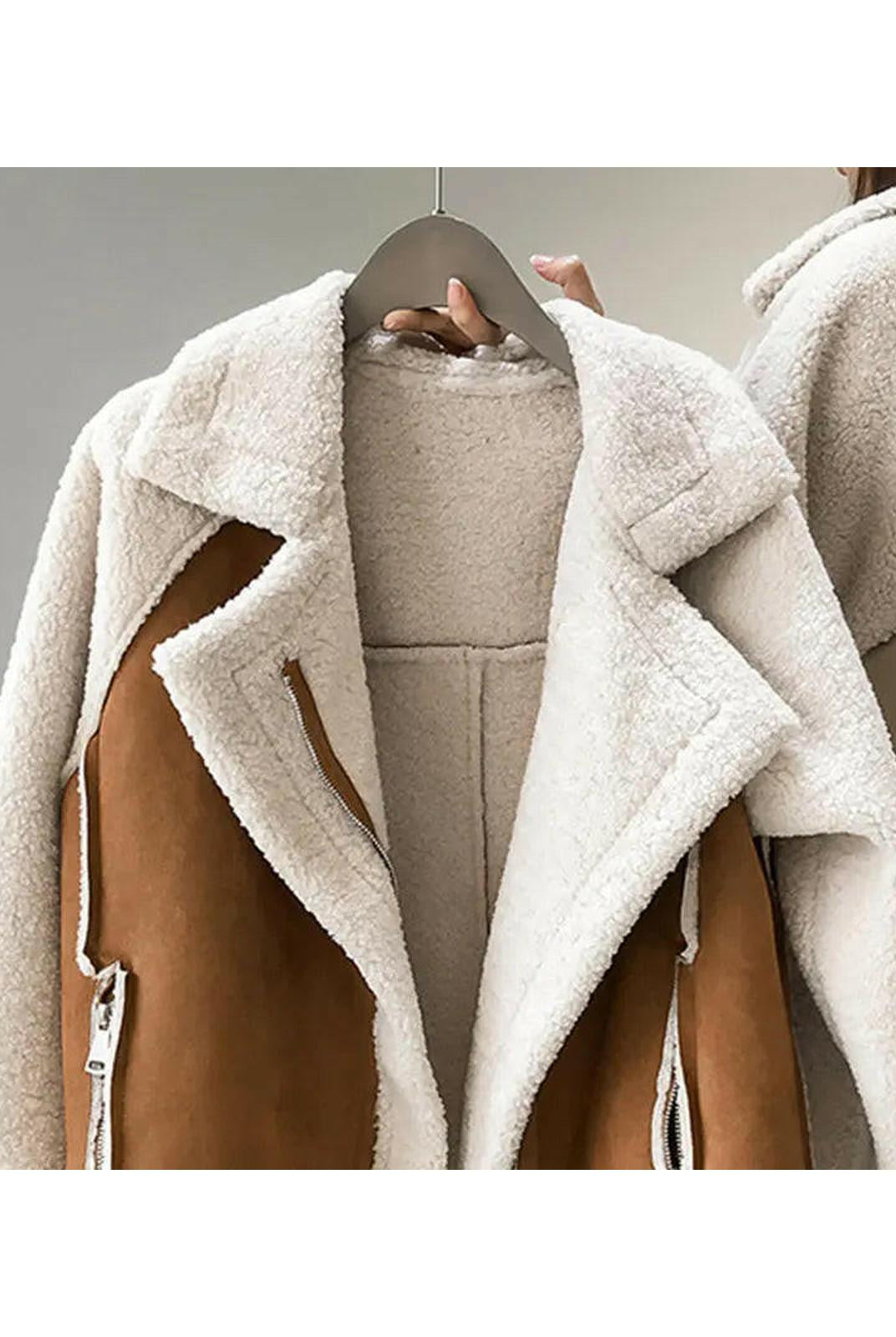 Erin ™ | Stylish Faux Shearling Zip-Up Jacket