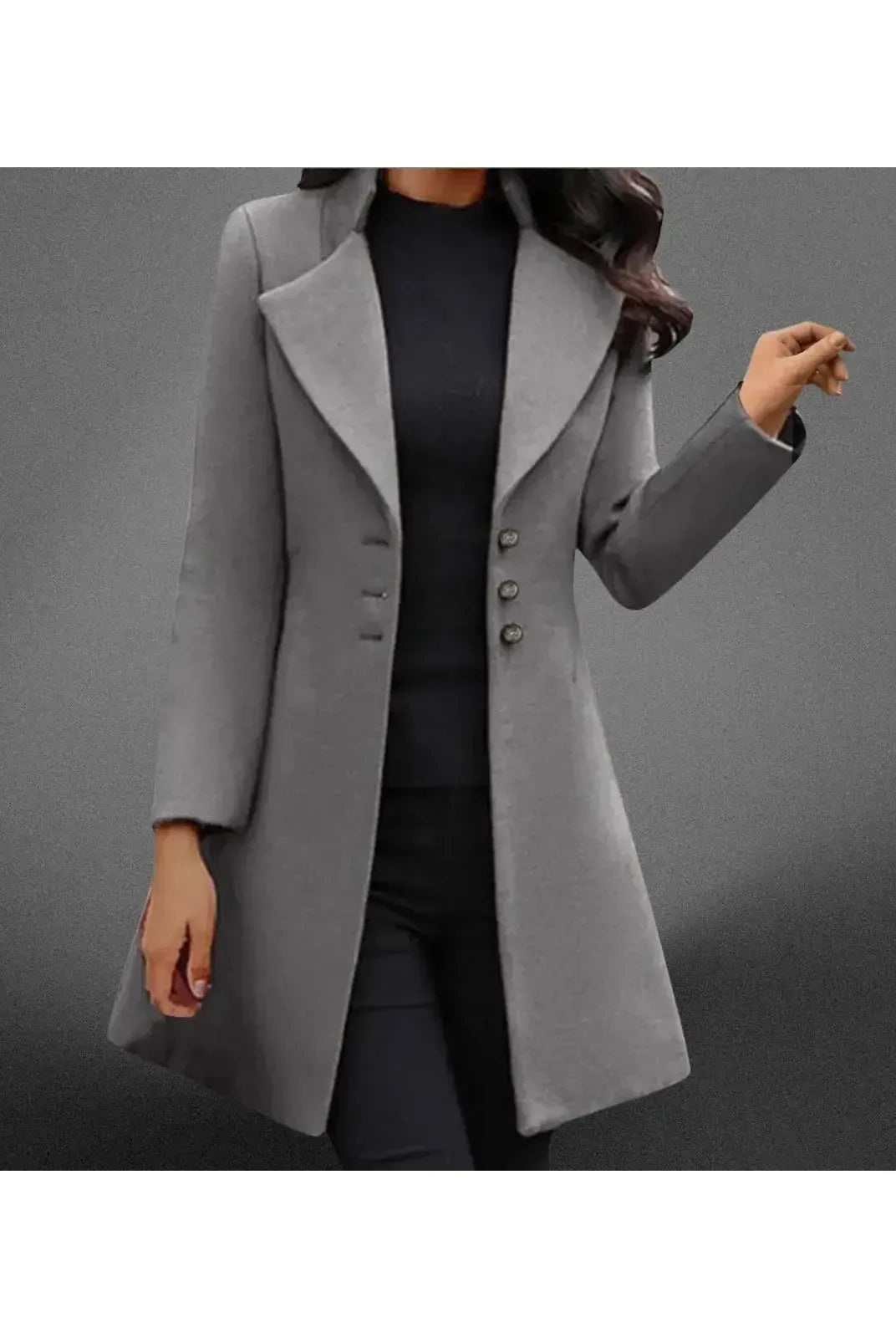 Vinci™ | Luxurious Italian Wool Long Sleeve Coat