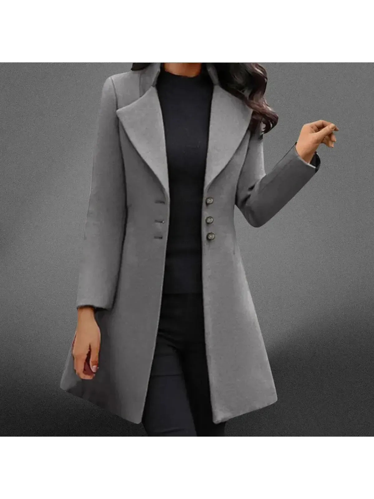 Vinci™ | Luxurious Italian Wool Long Sleeve Coat