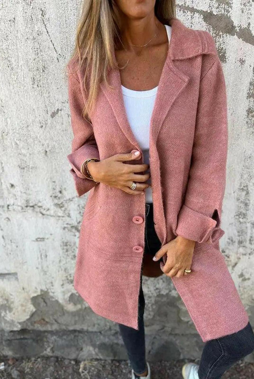 Ada™ | Stylish Long Knit Coat