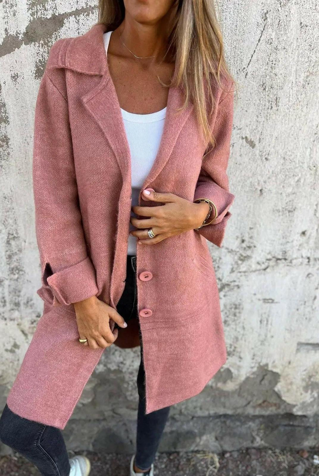 Ada™ | Stylish Long Knit Coat