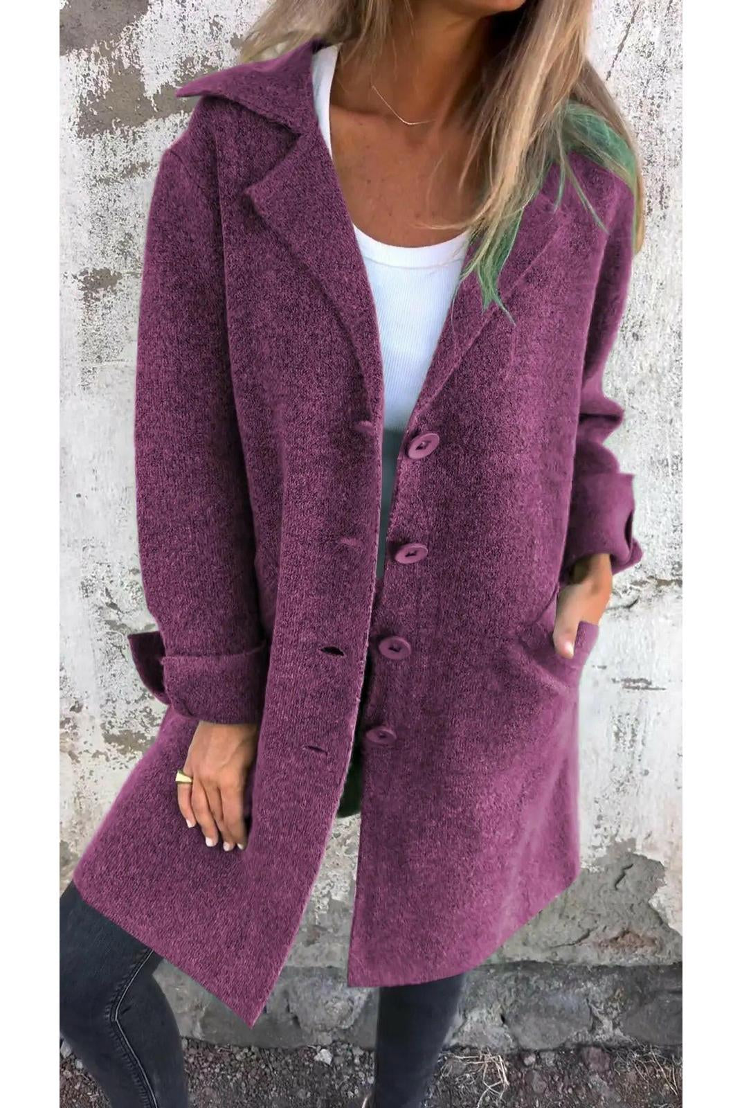 Ada™ | Stylish Long Knit Coat