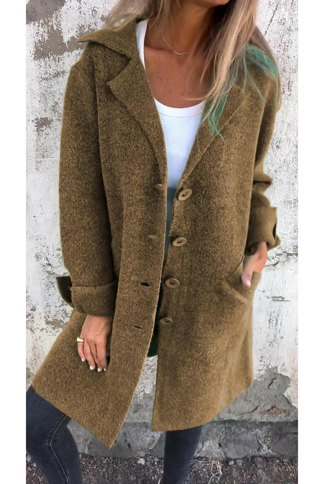 Ada™ | Stylish Long Knit Coat