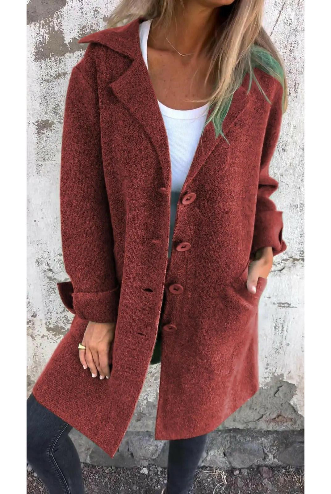 Ada™ | Stylish Long Knit Coat