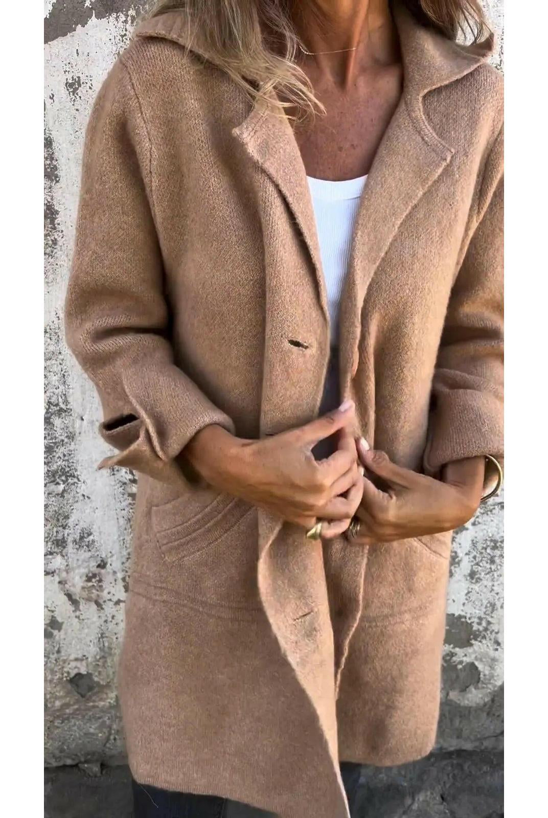 Ada™ | Stylish Long Knit Coat