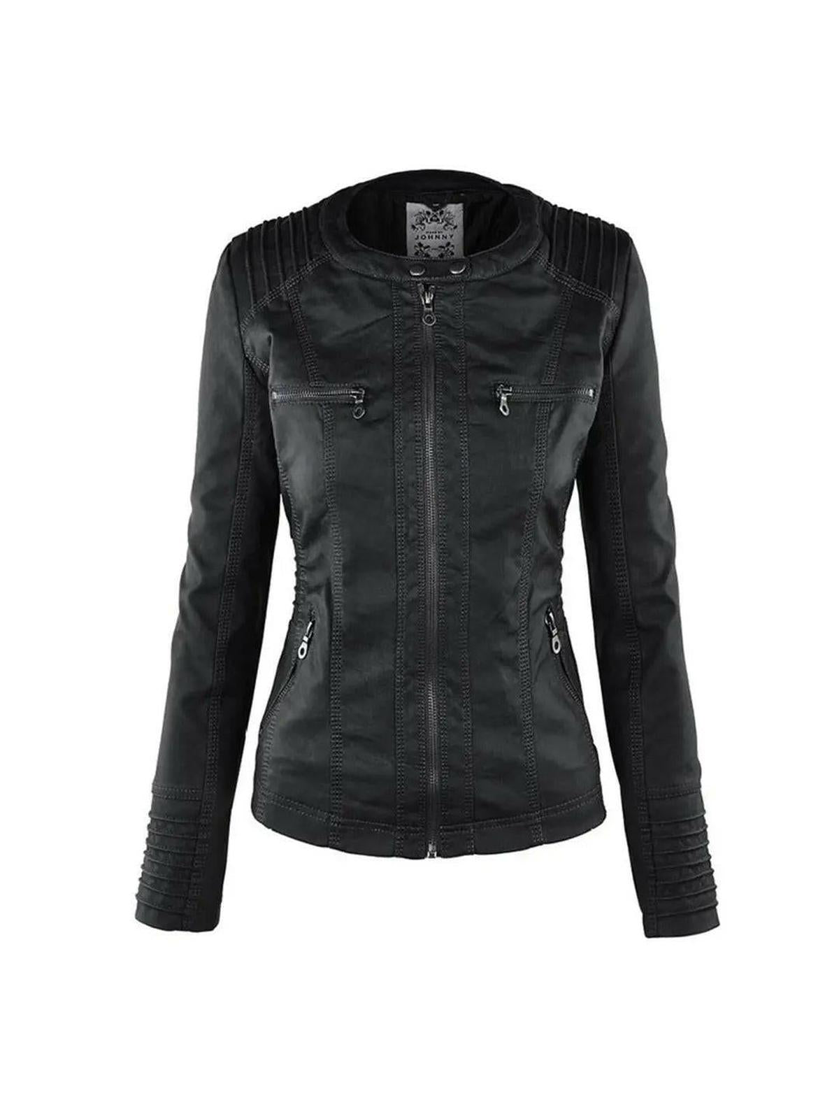 Olivia™ | Waterproof Women's Leather Jacket with Hood