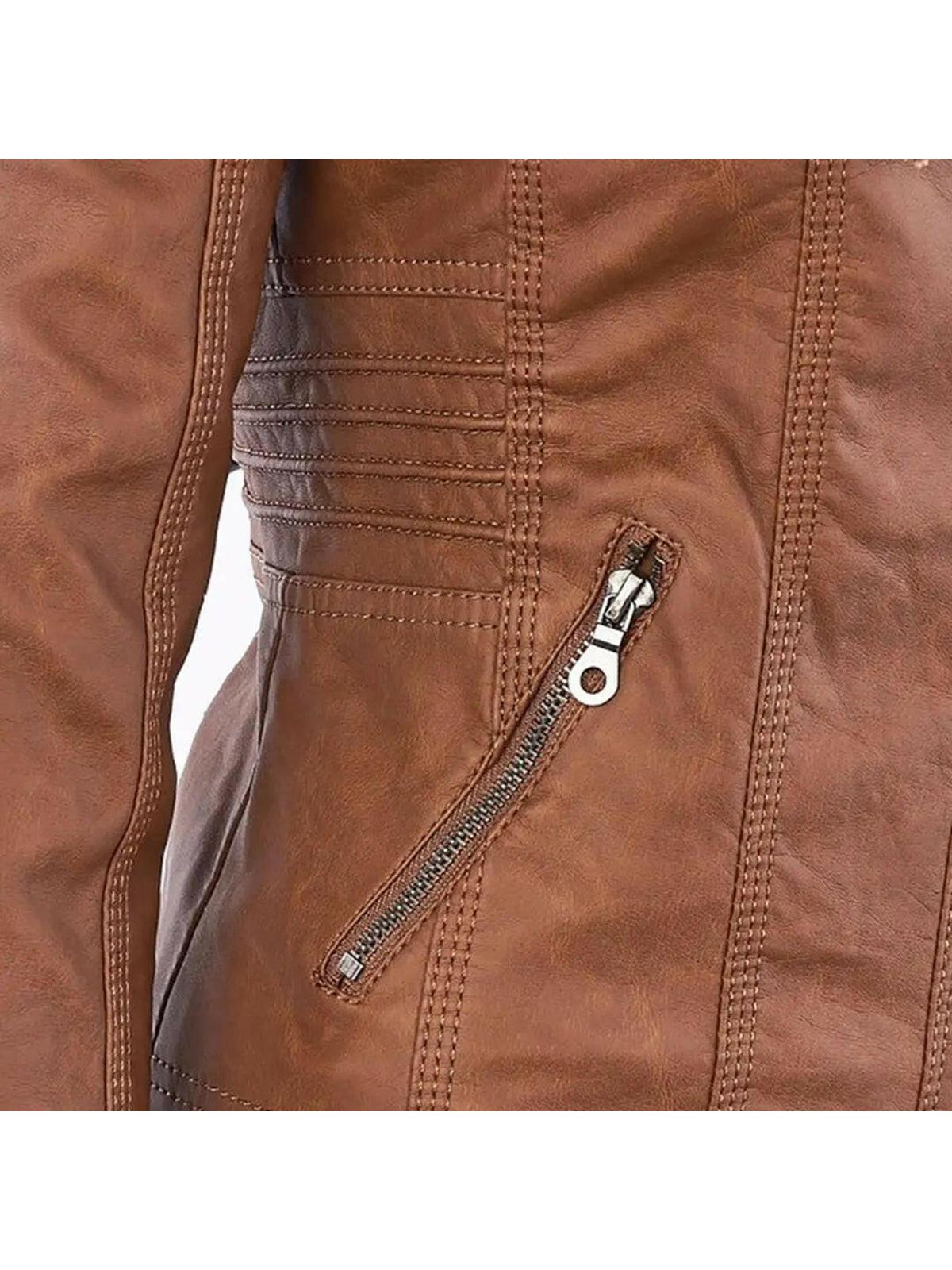 Olivia™ | Waterproof Women's Leather Jacket with Hood