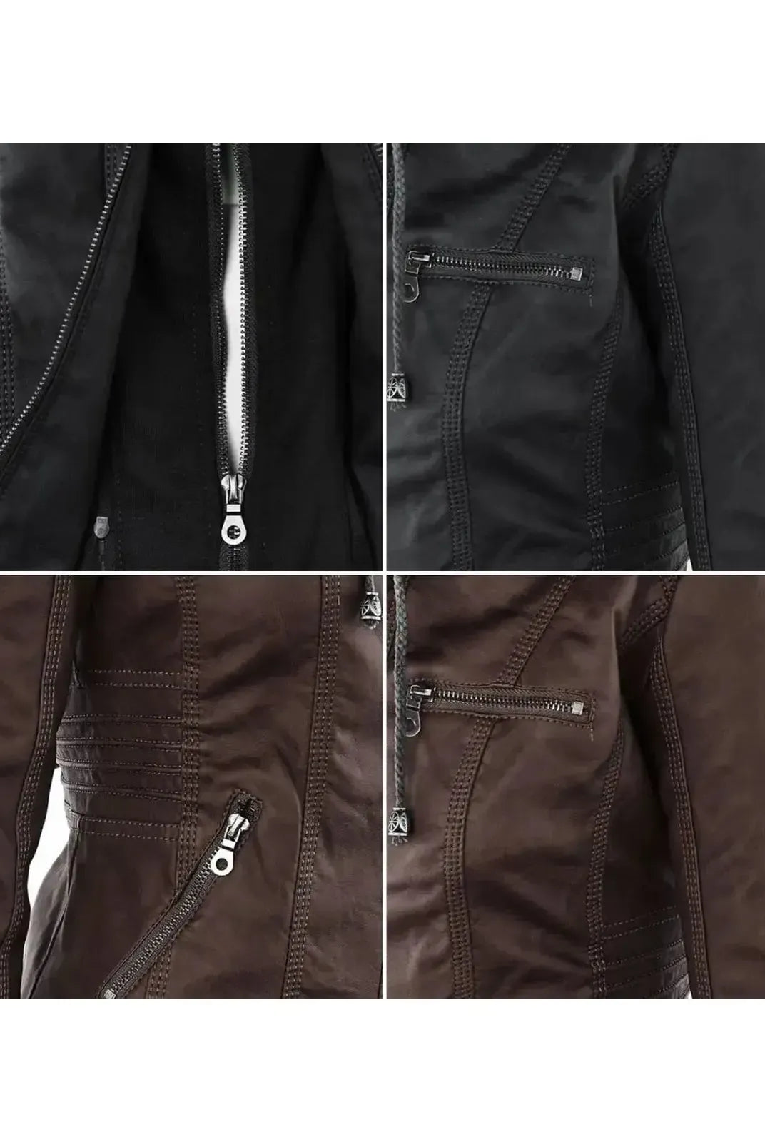 Olivia™ | Waterproof Women's Leather Jacket with Hood