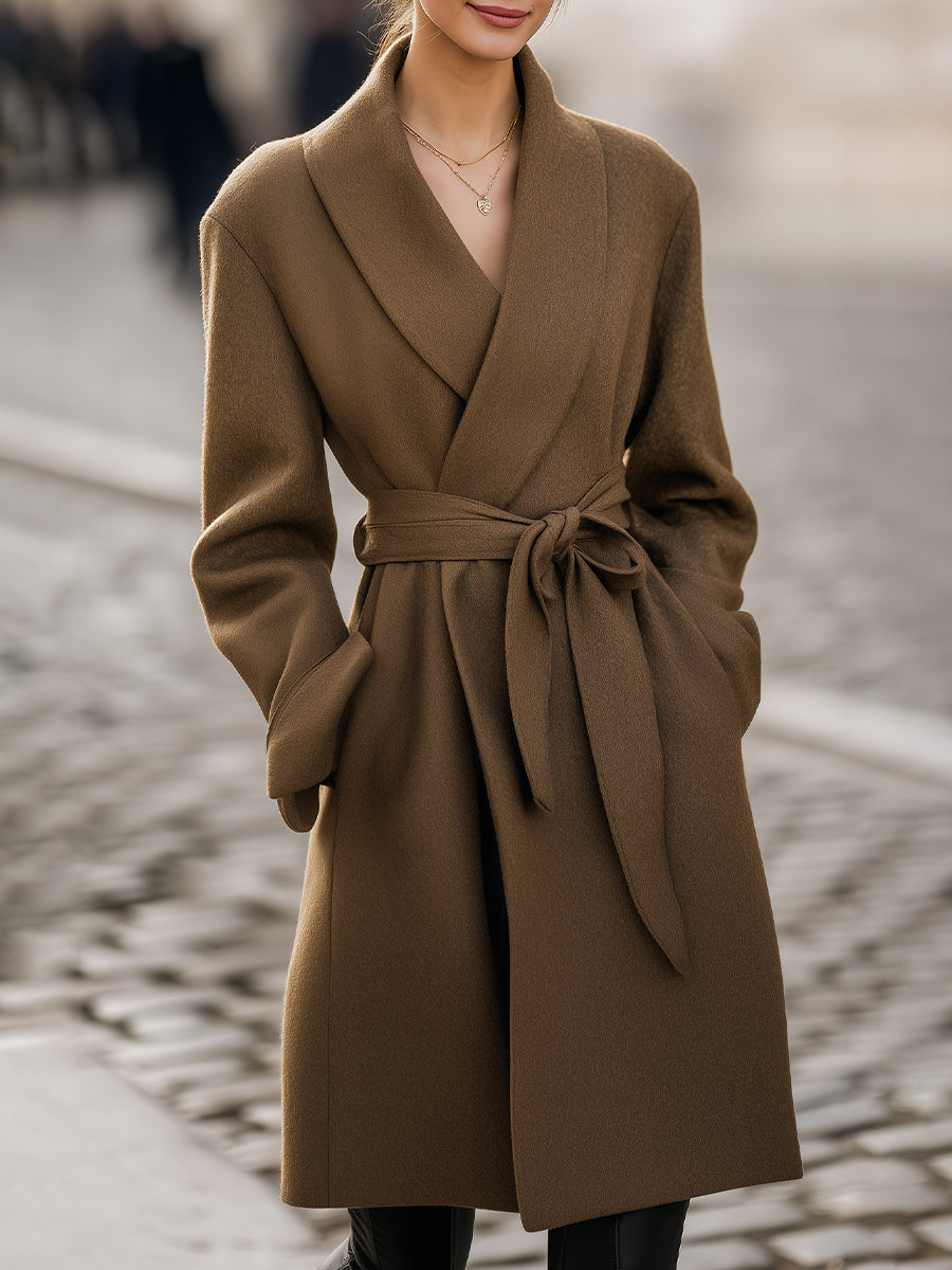 Elena | Belted Wrap Coat - Lumina Vancouver - Lumina Vancouver