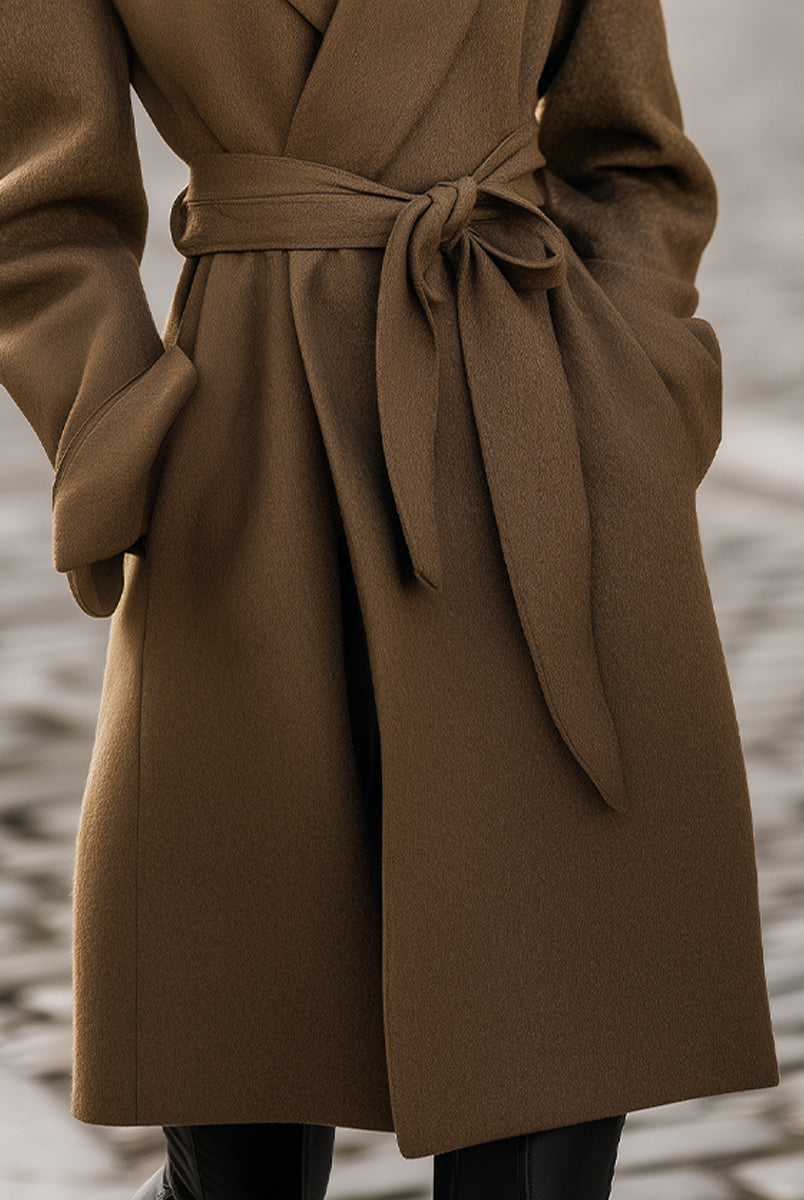 Elena | Belted Wrap Coat - Lumina Vancouver - Lumina Vancouver