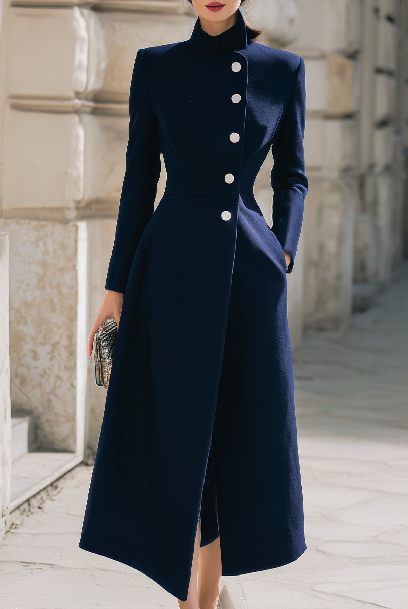 Elena | Collar Maxi Coat - Lumina Vancouver - Lumina Vancouver