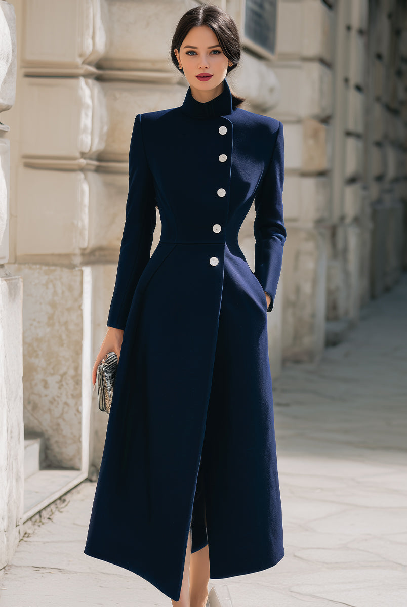 Elena | Collar Maxi Coat - Lumina Vancouver - Lumina Vancouver