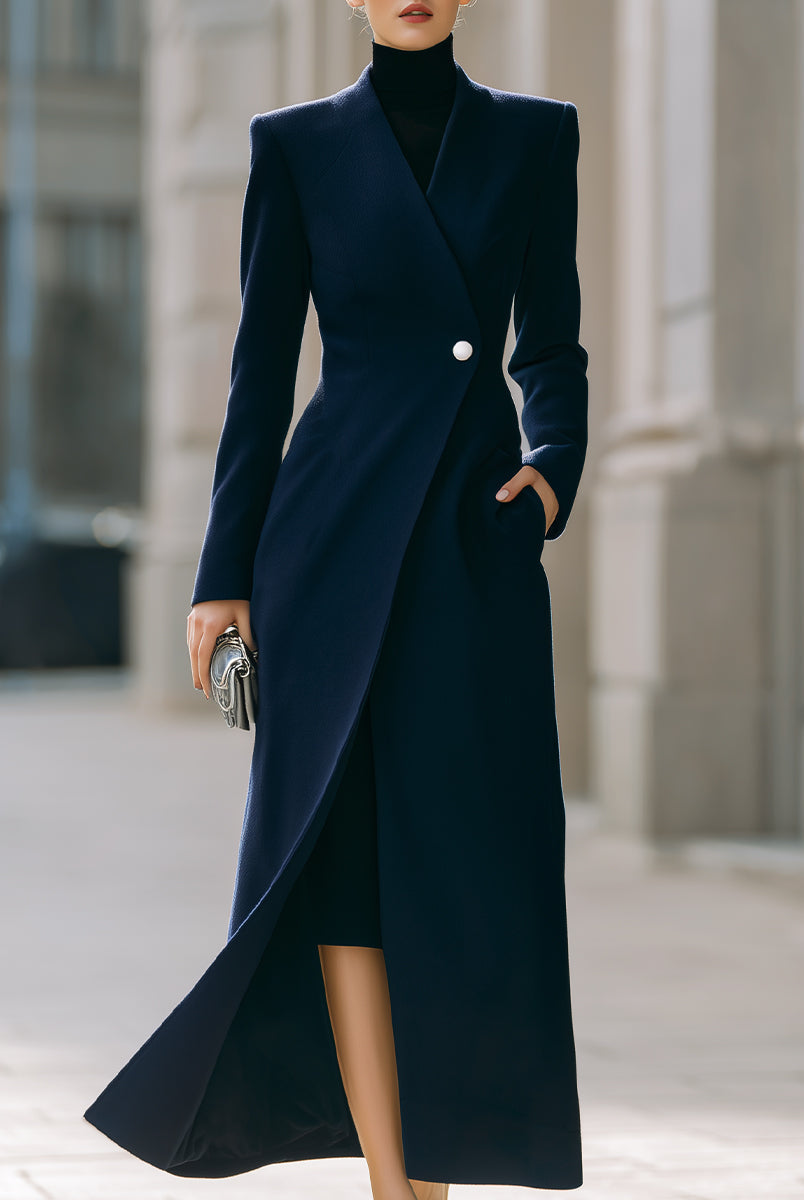 Sophia | Single-Button Maxi Coat - Lumina Vancouver - Lumina Vancouver