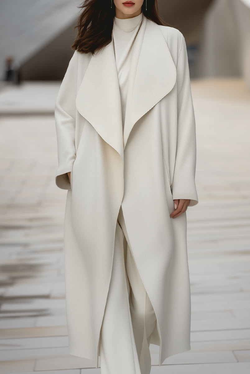 Aurora | Structured Draped Collar Wool Coat - Lumina Vancouver - Lumina Vancouver