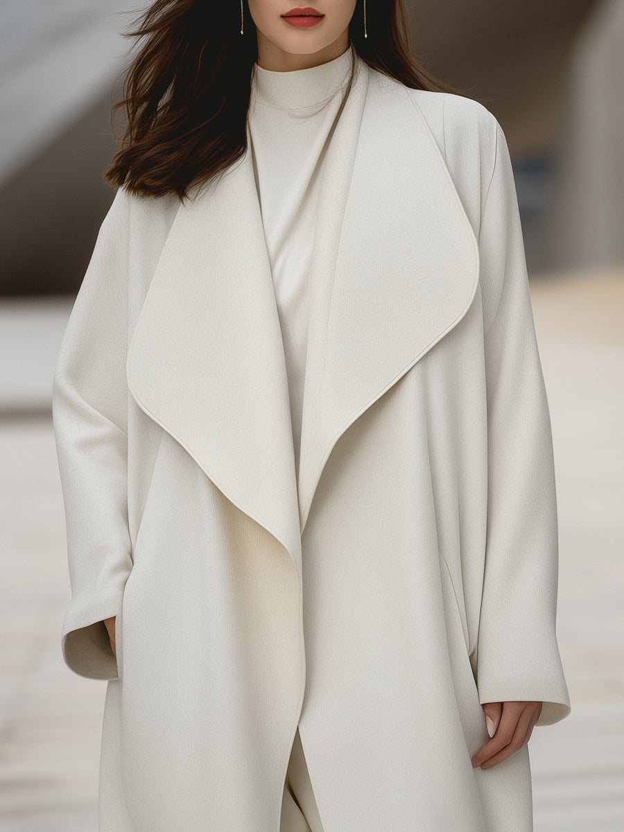 Aurora | Structured Draped Collar Wool Coat - Lumina Vancouver - Lumina Vancouver
