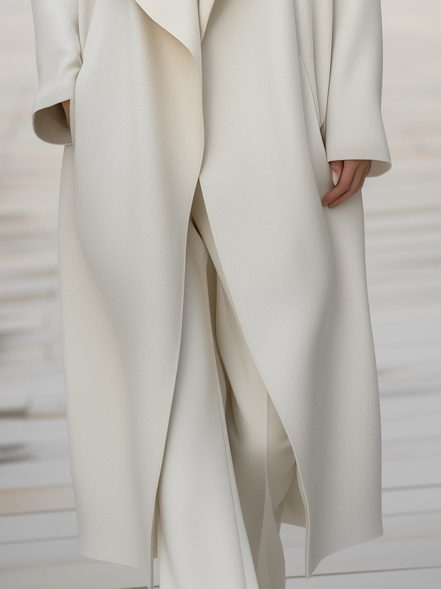 Aurora | Structured Draped Collar Wool Coat - Lumina Vancouver - Lumina Vancouver