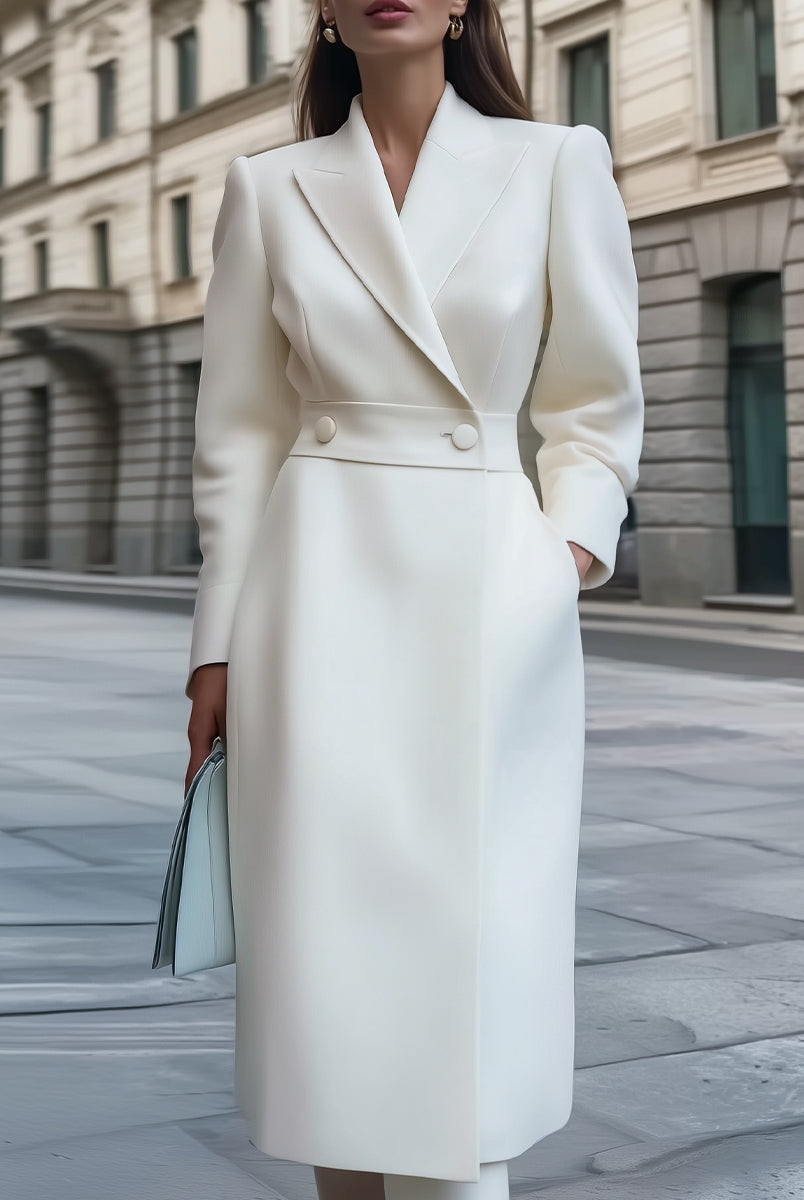 Chic | Double-Breasted Wool-Blend Coat Dress - Lumina Vancouver - Lumina Vancouver