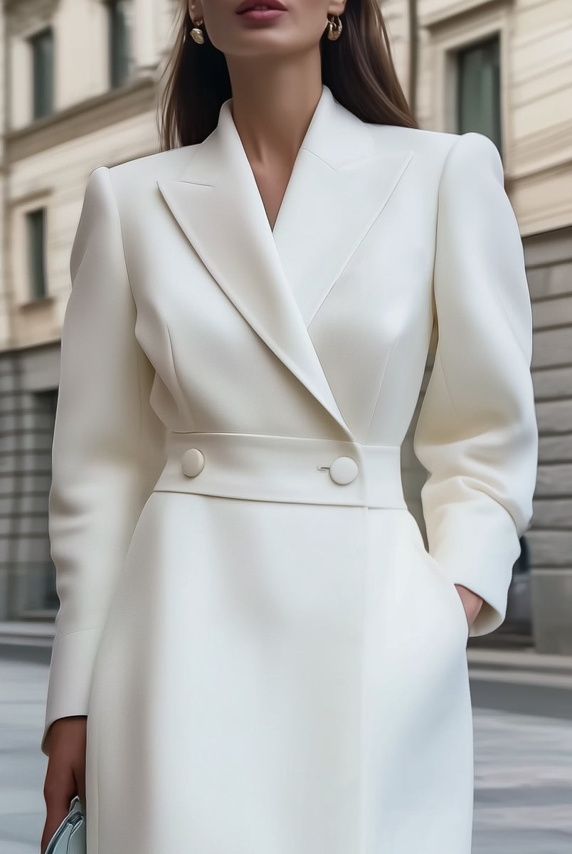 Chic | Double-Breasted Wool-Blend Coat Dress - Lumina Vancouver - Lumina Vancouver