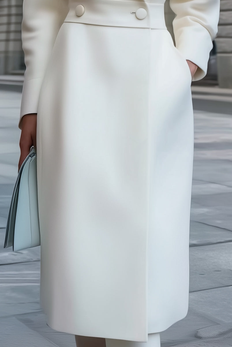 Chic | Double-Breasted Wool-Blend Coat Dress - Lumina Vancouver - Lumina Vancouver