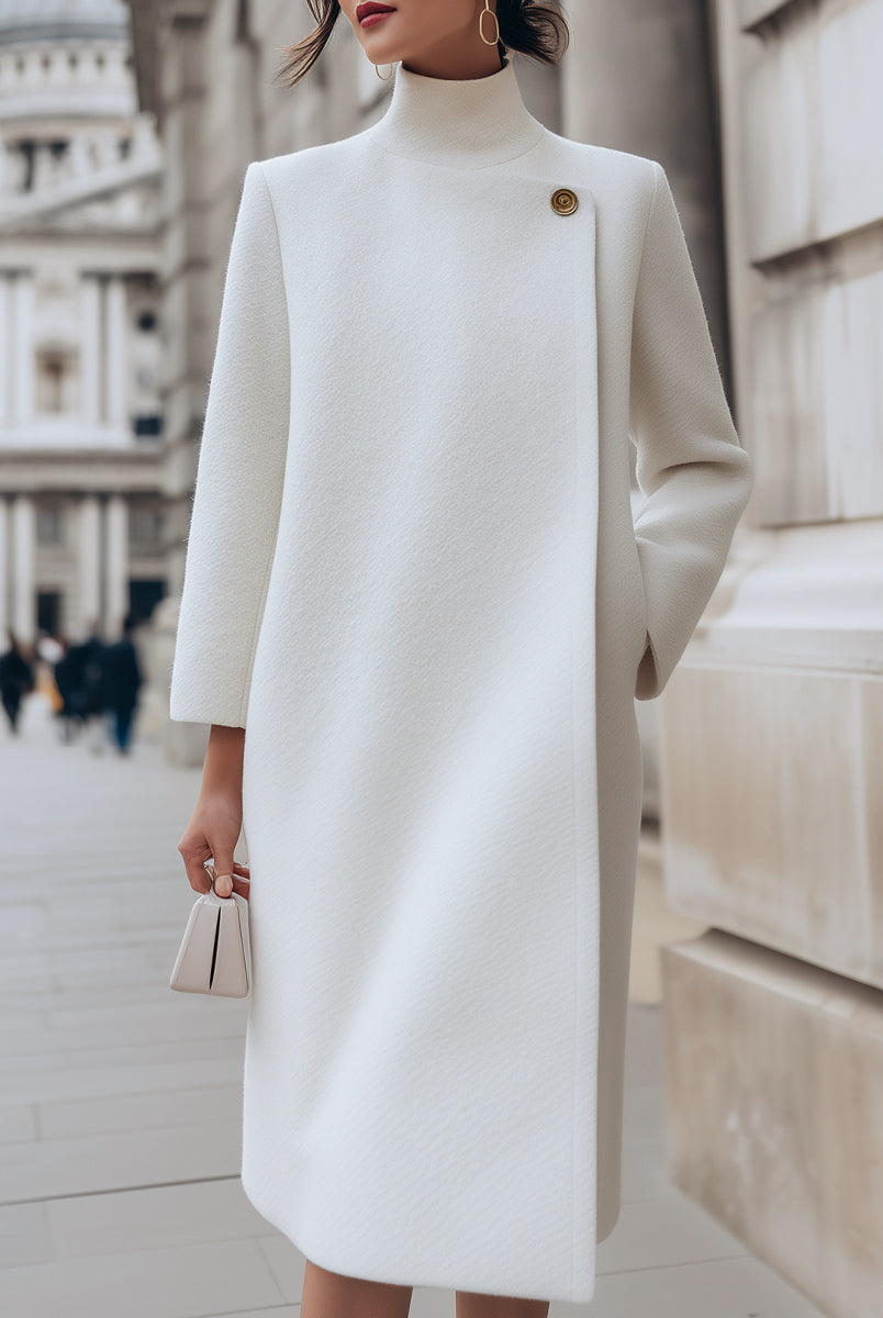 Elena | Wool-Blend Coat with Button Detail - Lumina Vancouver - Lumina Vancouver