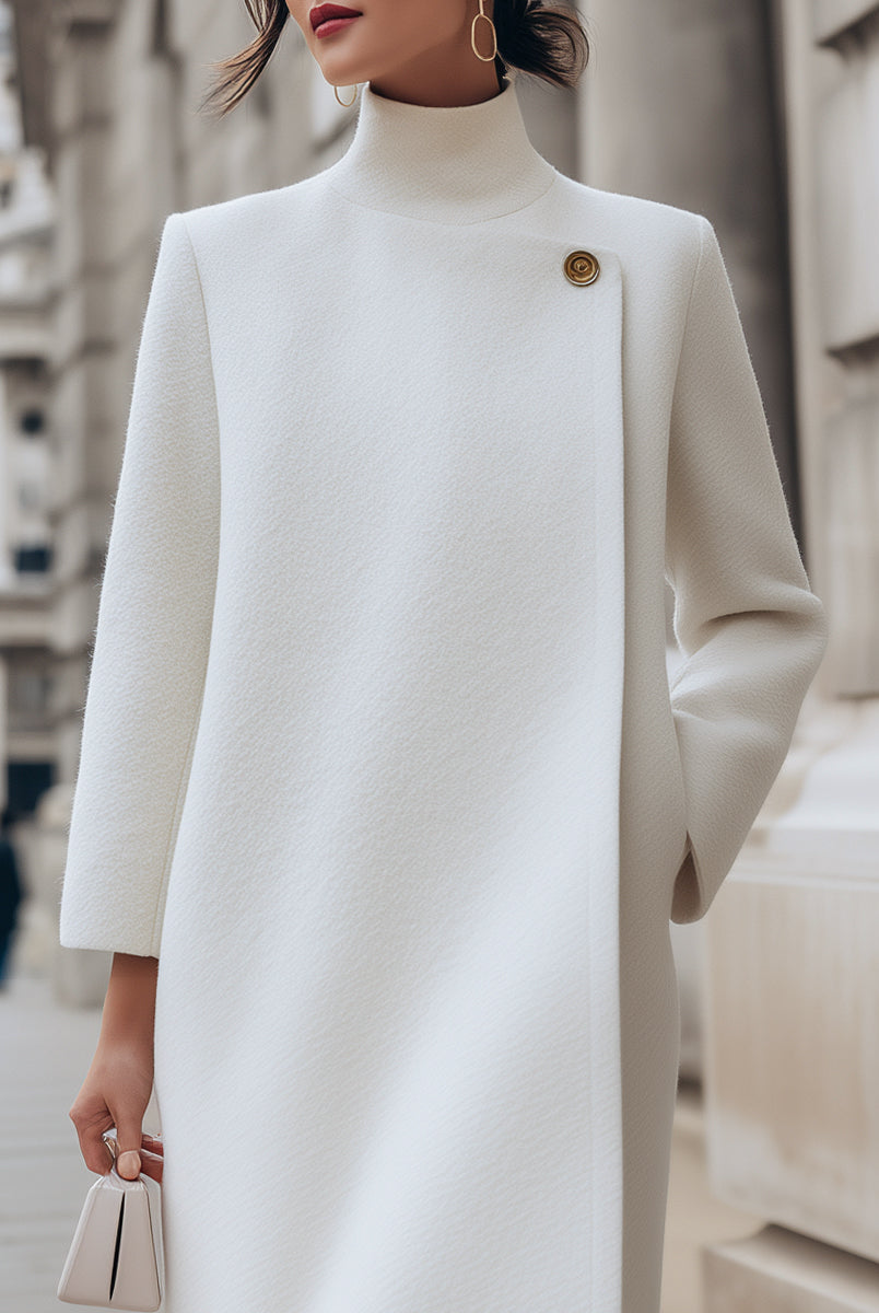 Elena | Wool-Blend Coat with Button Detail - Lumina Vancouver - Lumina Vancouver