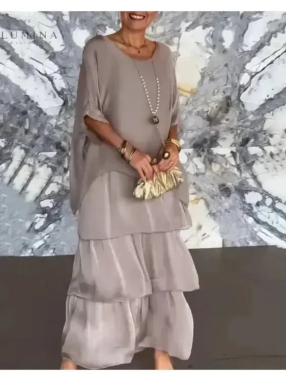 Caroline - Loose Round Neck Dress