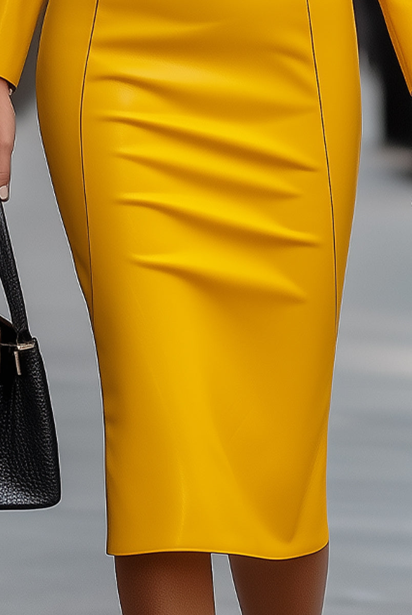 Isabelle | Faux Leather Bodycon Dress - Lumina Vancouver - Lumina Vancouver