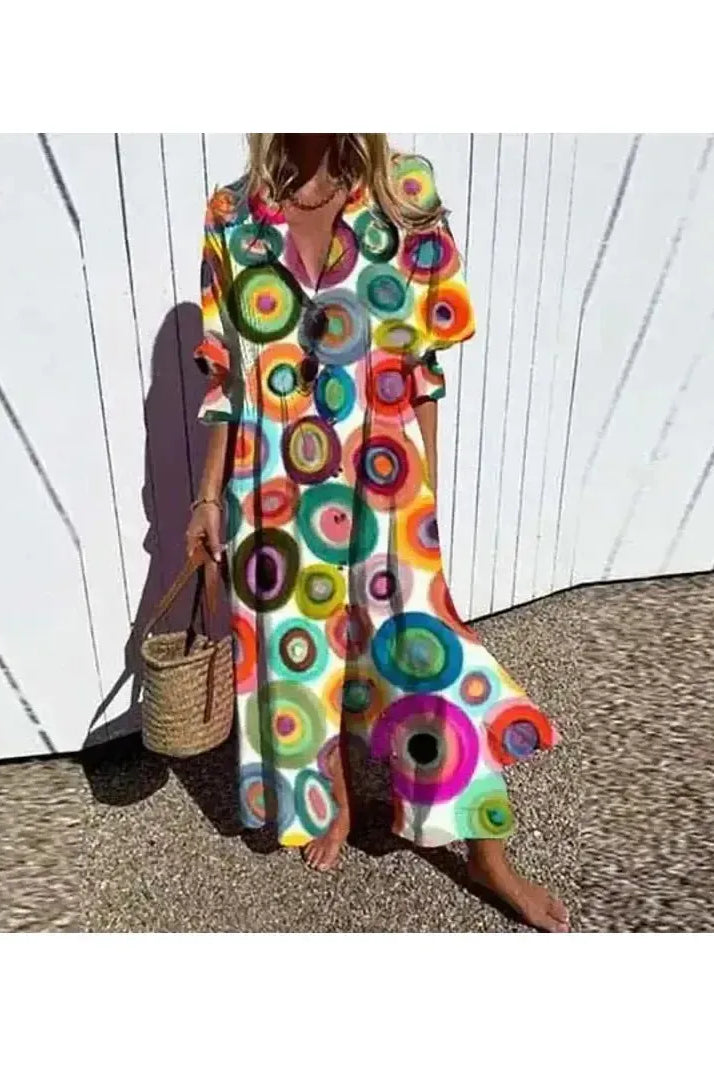 Demi Colourful Boho Maxi-Dress