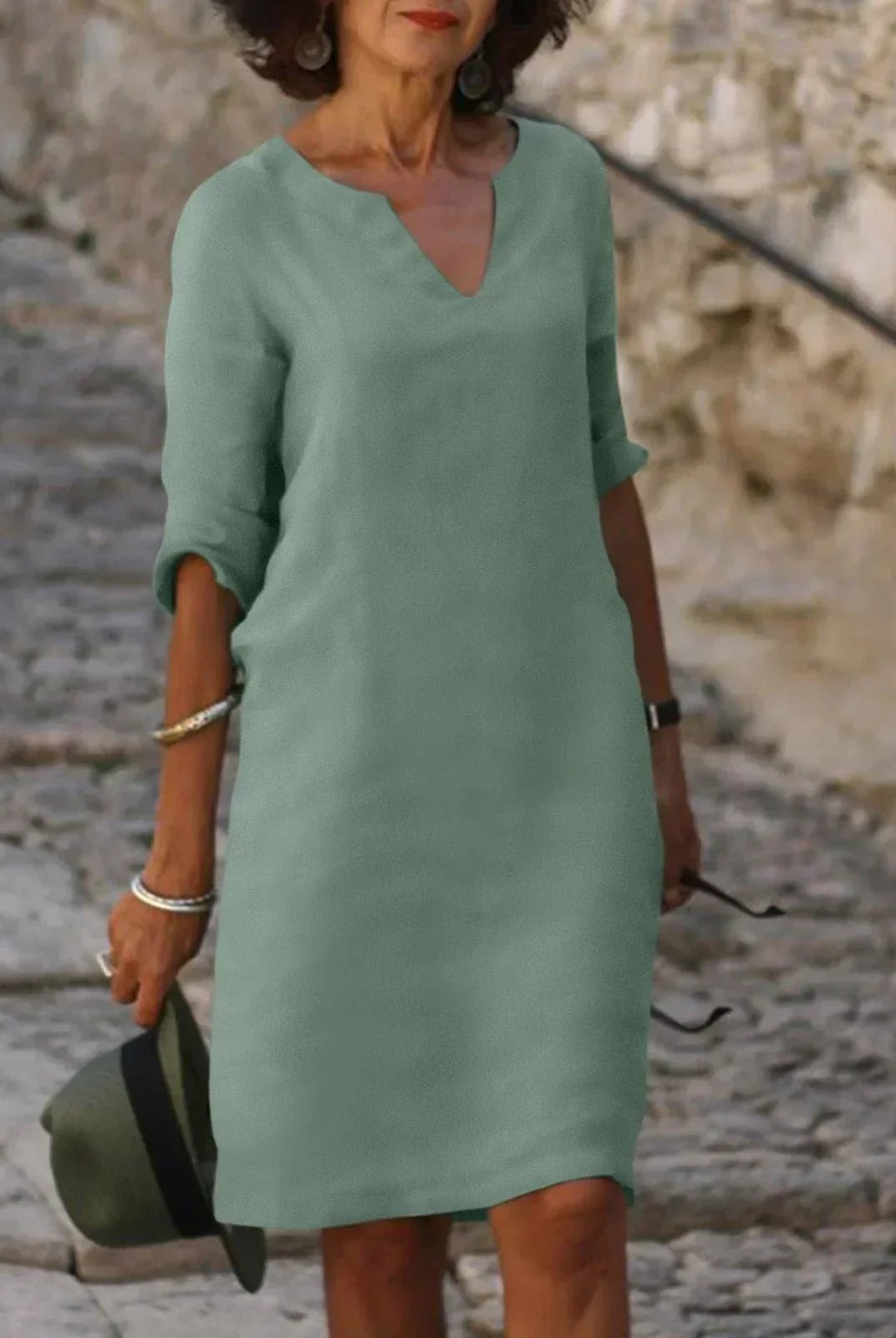 Beth™ - Relaxed V-Neck Dress