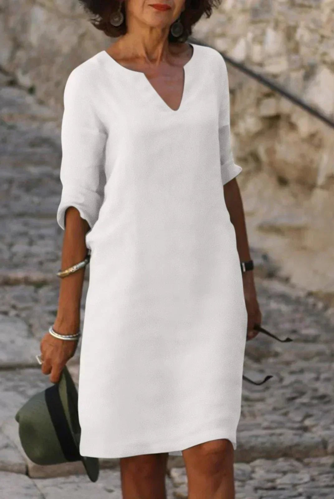 Beth™ - Relaxed V-Neck Dress