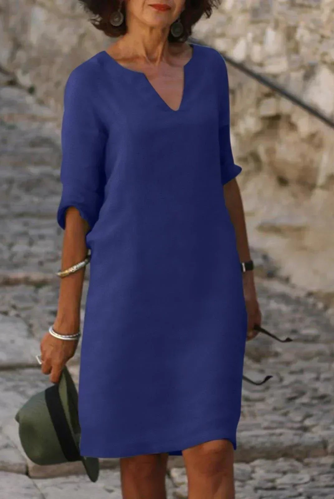 Beth™ - Relaxed V-Neck Dress