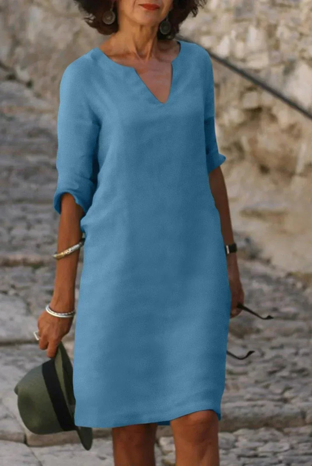 Beth™ - Relaxed V-Neck Dress