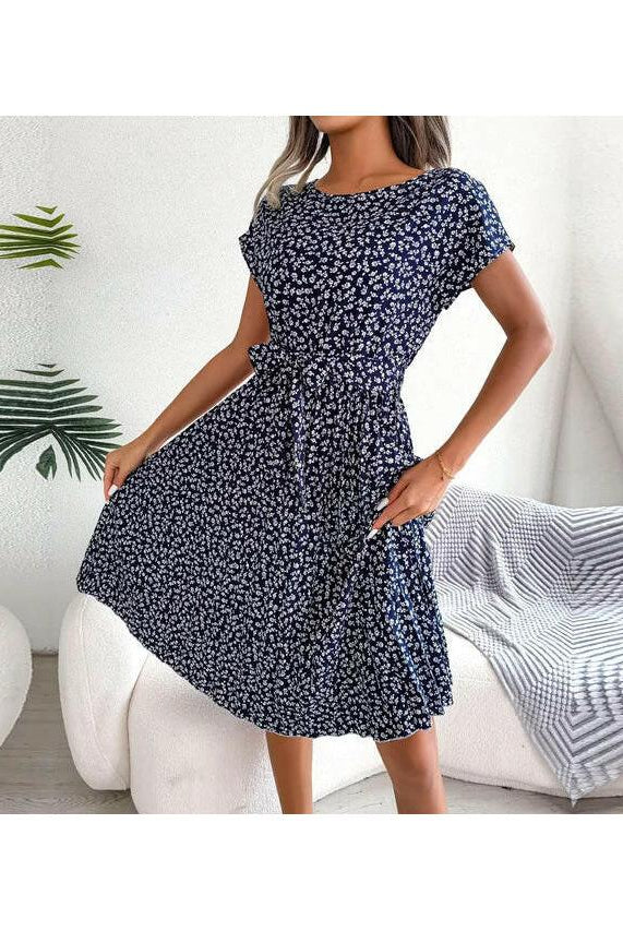 Anabelle™ - Floral Pleated Midi Dress