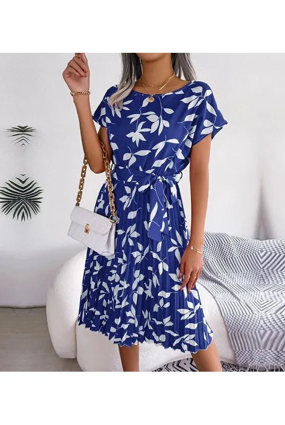 Anabelle™ - Floral Pleated Midi Dress