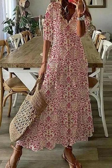 Dianna - Boho Tummy Coverage Dress