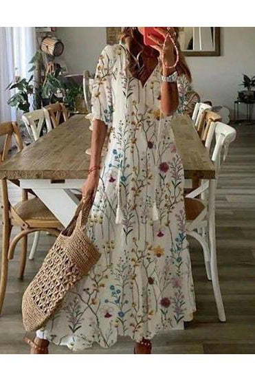 Dianna - Boho Tummy Coverage Dress