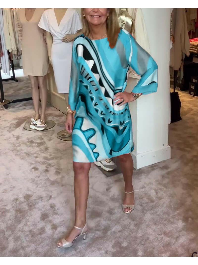Mirabella™ - Vibrant Abstract Print Dress