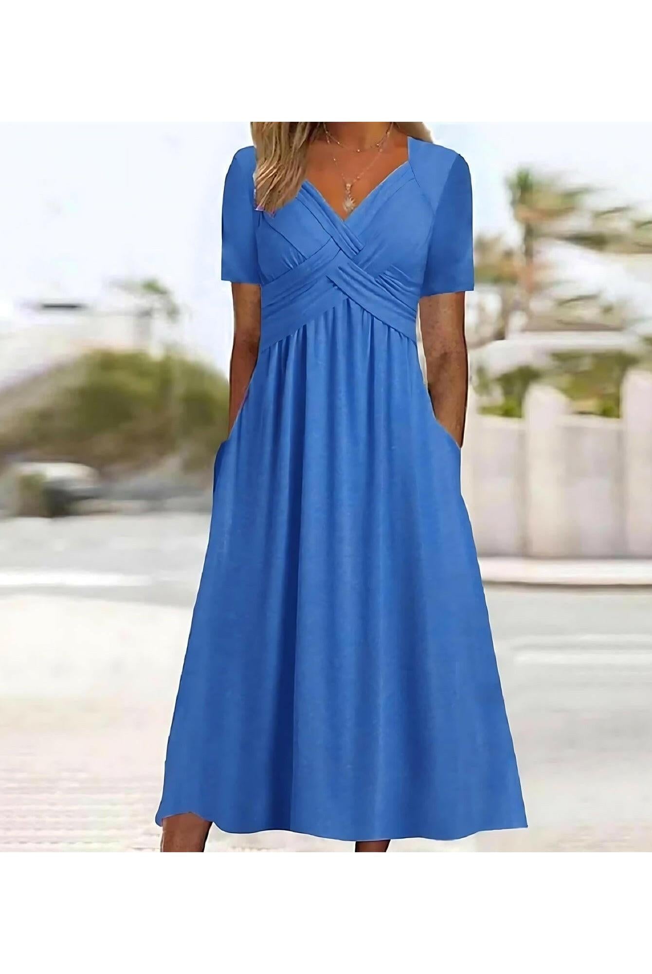 Vicky™ - Casual Elegance Midi Dress